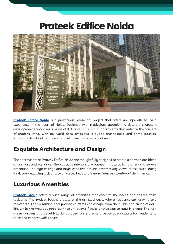 prateek edifice noida