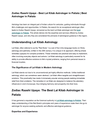Zodiac Raashi Upaye - Best Lal Kitab Astrologer in Patiala | Best Astrologer