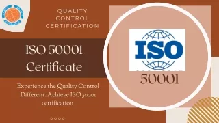 ISO 50001 Certificate | Quality Control Certification