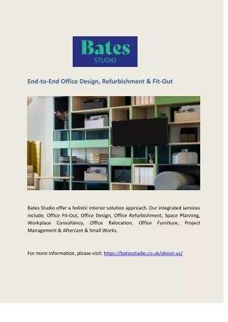 end to end office design refurbishment fit out