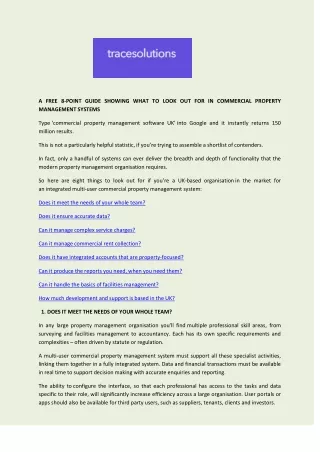 a free 8 point guide showing what to look