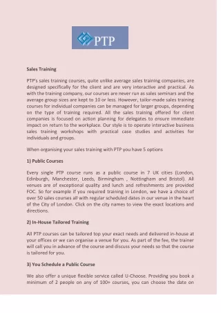 sales training