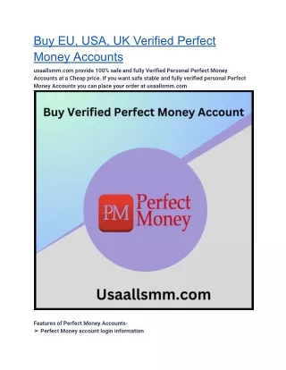 Where can I buy Perfect Money online_