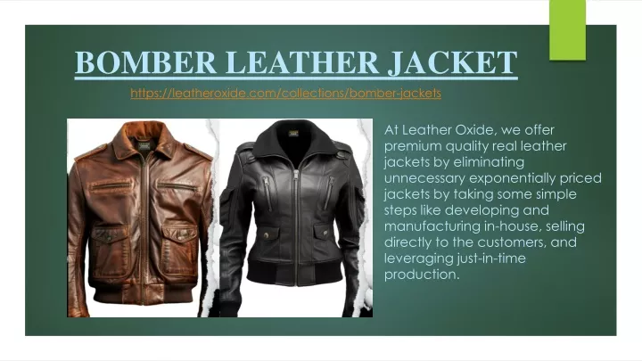 bomber leather jacket