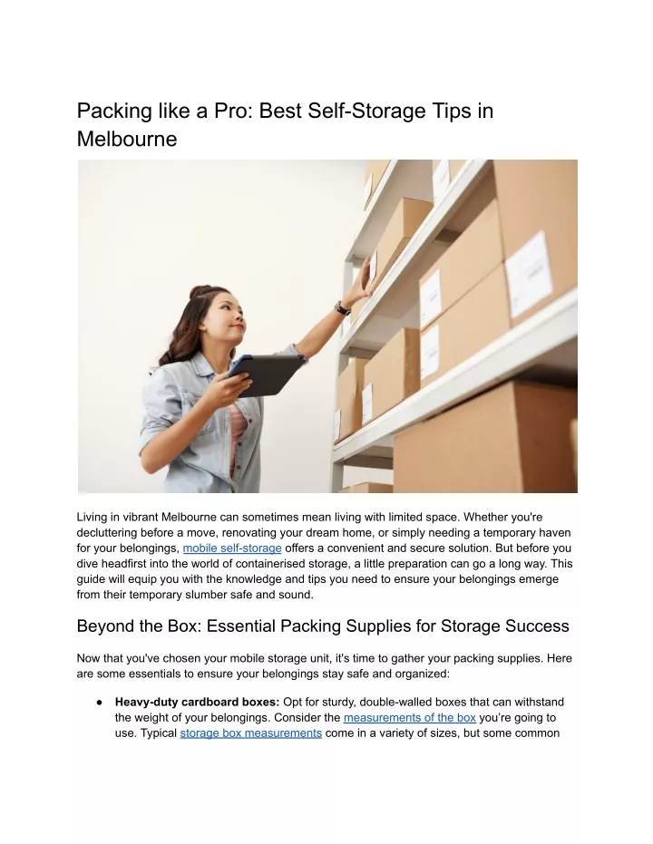 packing like a pro best self storage tips