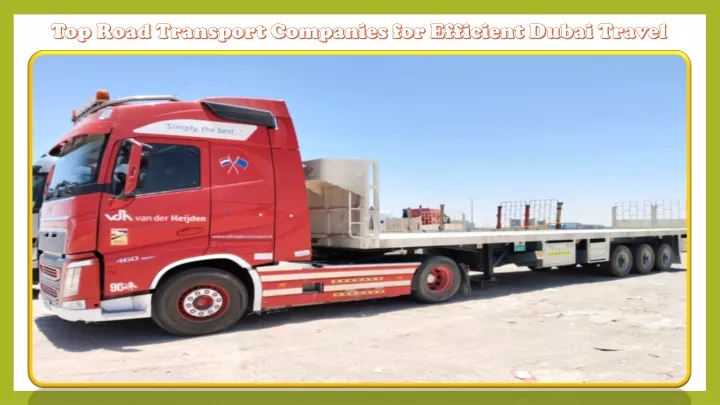 top road transport companies for efficient dubai