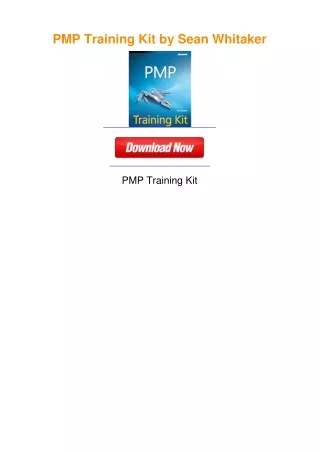 PMP Training Kit by Sean Whitaker