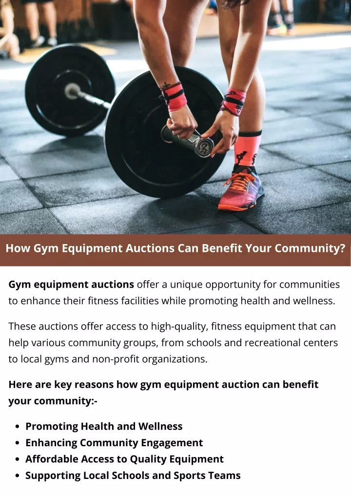 how gym equipment auctions can benefit your