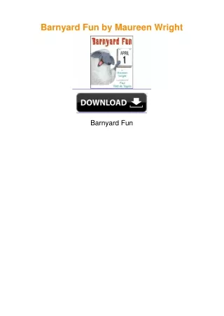 Barnyard Fun by Maureen Wright