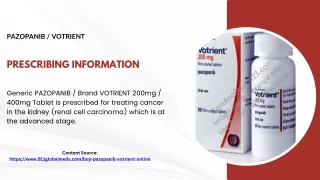 Pazopanib (Votrient) Prescribing Information