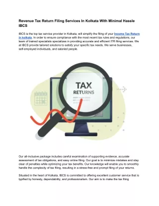 revenue tax return filing services in kolkata