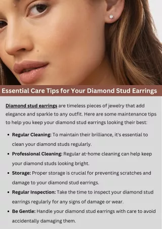 Essential Care Tips for Your Diamond Stud Earrings