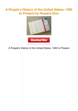A People's History of the United States: 1492 to Present by Howard Zinn