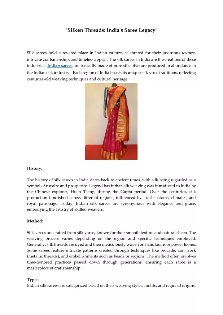 silken threads india s saree legacy