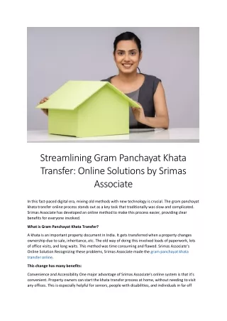 Streamlining Gram Panchayat Khata Transfer