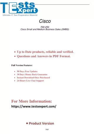 Supercharge Success Cisco 700-250 SMB Sales Exam Guide