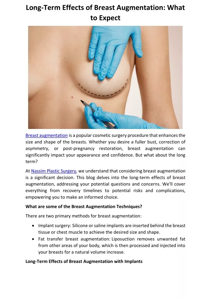 long term effects of breast augmentation what