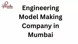 Shree Creators - Your Premier Engineering Model Making Company in Mumbai!