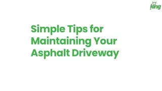 simple tips for maintaining your asphalt driveway