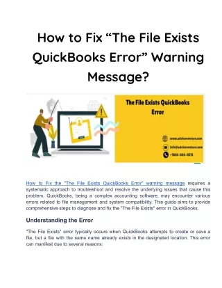 how to fix the file exists quickbooks error