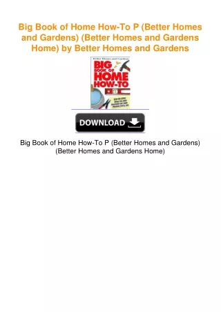 Big Book of Home How-To P (Better Homes and Gardens) (Better Homes and