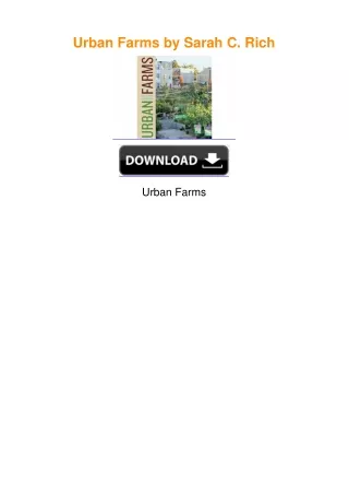 Urban Farms by Sarah C. Rich