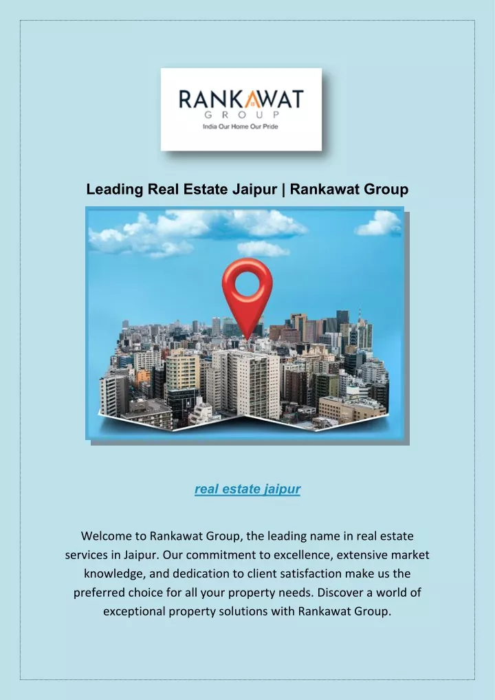 leading real estate jaipur rankawat group