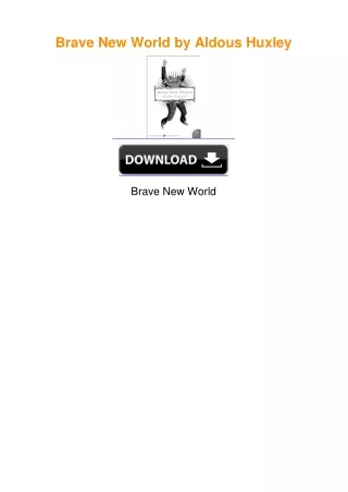 Brave New World by Aldous Huxley