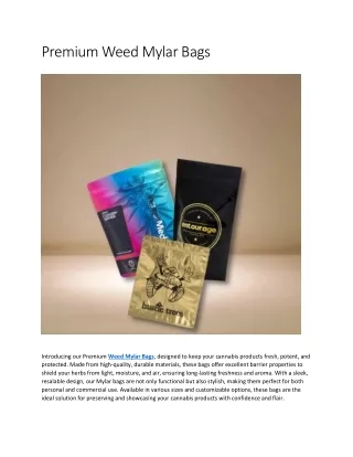 Weed Mylar bags