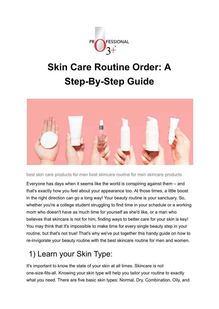 skin care routine order a step by step guide