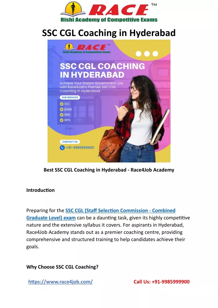 ssc cgl coaching in hyderabad