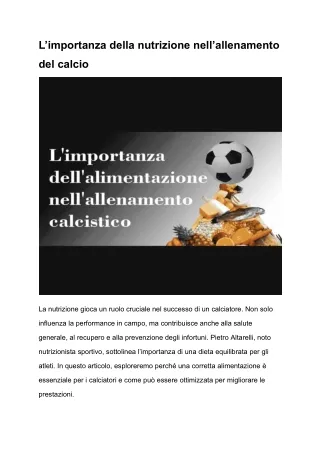Costruire campioni strategie nutrizionali per un allenamento di football effica