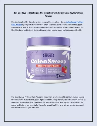 say goodbye to bloating and constipation with