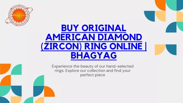 buy original american diamond zircon ring online