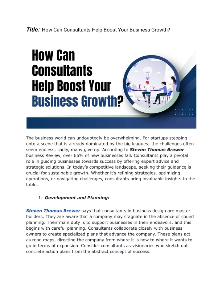 title how can consultants help boost your