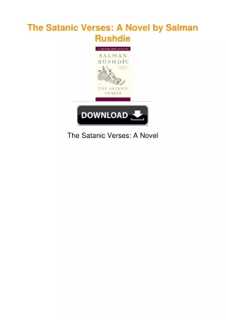 The Satanic Verses: A Novel by Salman Rushdie