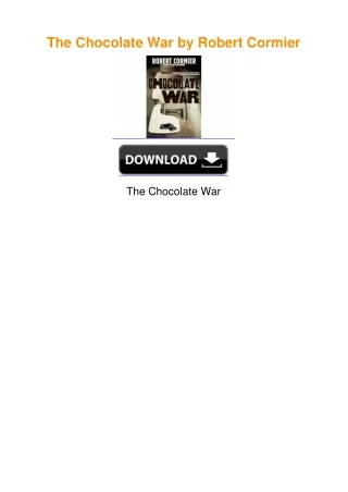 The Chocolate War by Robert Cormier
