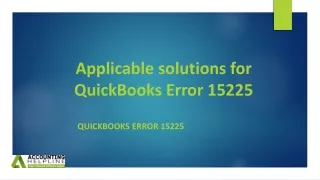 applicable solutions for quickbooks error 15225