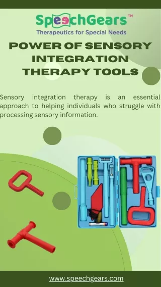 Power of Sensory Integration Therapy Tools