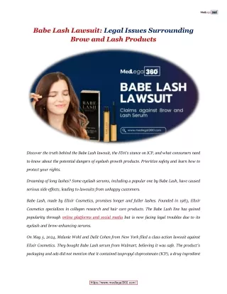 Babe Lash Lawsuit: Legal Issues Surrounding Brow and Lash Products