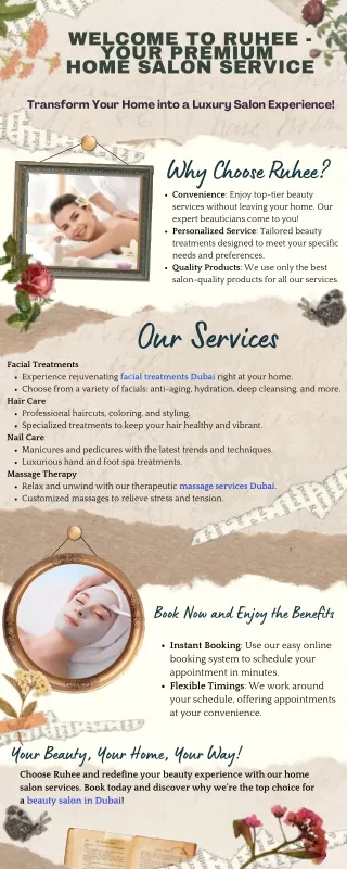 WELCOME TO RUHEE - YOUR PREMIUM HOME SALON SERVICE