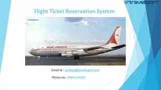 Flight Ticket Reservation System