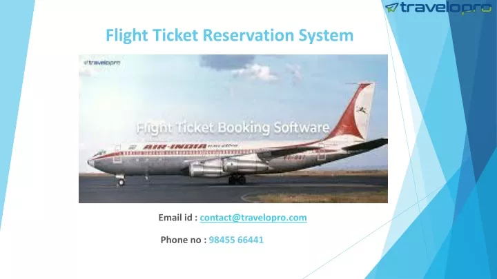 flight ticket reservation system