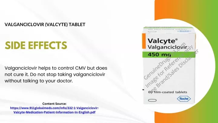 valganciclovir valcyte tablet