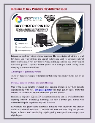 Buy photo printer