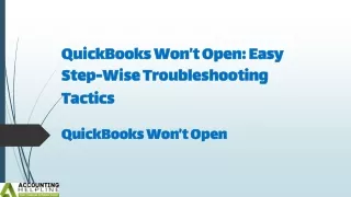 What to do if your QuickBooks is Not Opening?