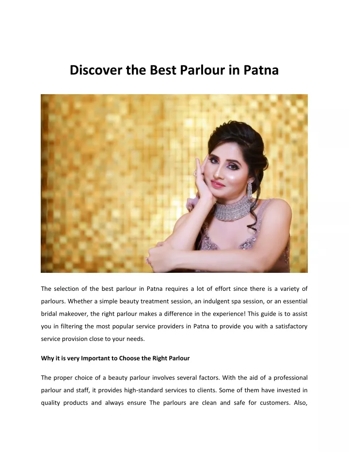 discover the best parlour in patna