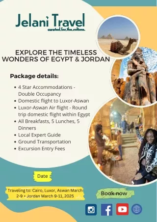 Explore the Wonders of Egypt and Jordan with Jelani Travel