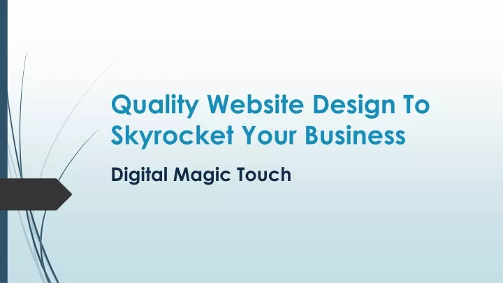 quality website design to skyrocket your business