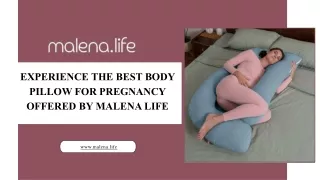 Experience the Best Body Pillow for Pregnancy Offered by Malena Life